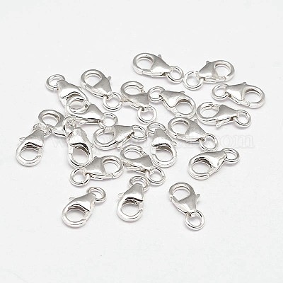 925 стерлингового серебра застежкой омар коготь STER-F014-09B-1