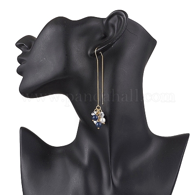 Нить для ушей из ракушек и жемчуга EJEW-JE06499-02-1