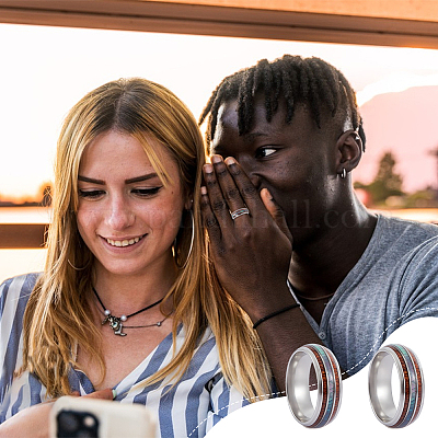 Кольцо из нержавеющей стали 201 для мужчин RJEW-WH0012-27A-01-1