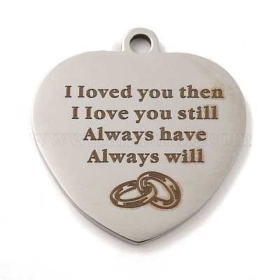 Не тускнеющие подвески ко дню святого валентина из нержавеющей стали 201 STAS-L079-24P-03-1