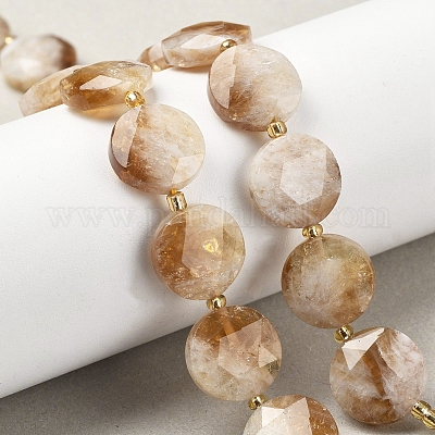 Природный цитрин бисер нитей G-C116-A173-03-1