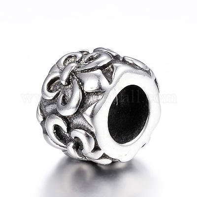 Европейские бусины из хирургической нержавеющей стали 316 STAS-G106-10AS-1