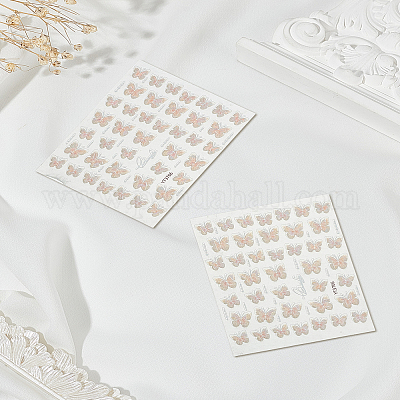 Наклейки для ногтей с бабочками&nbsp;DIY-WH0899-100-1