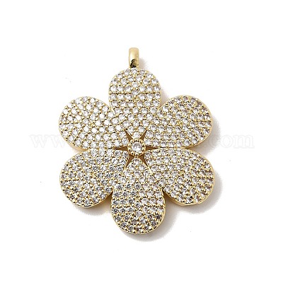 Латунные микро проложить кубического циркония подвески KK-L258-08G-1