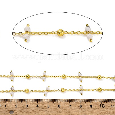 Цепочки из бисера из натурального ховлита ручной работы CHC-L050-02G-06-1