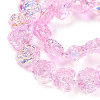 Стеклянные бусины с гальваническим покрытием  EGLA-K061-09A-AB04-1