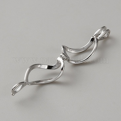 925 подвеска-клетка из бисера из стерлингового серебра FIND-WH0473-007P-1