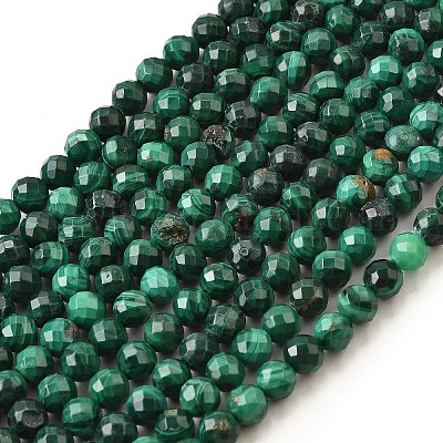 Природного малахита бисер нитей G-G259-D14-5mm-1