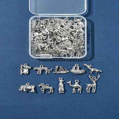 50 шт. подвески в виде животных из сплава в тибетском стиле FIND-FS0004-34-1