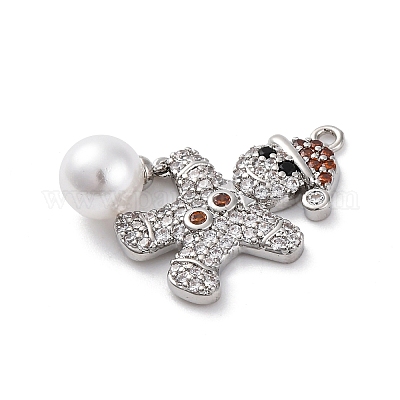 Подвески Санта-Клаус из латуни с микропаве из кубического циркония KK-Q010-03P-1