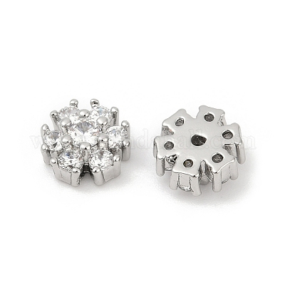 Латунные микро проложить четкие кубического циркония кабошоны KK-P302-13P-1