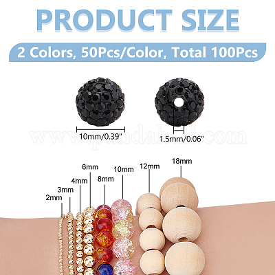 100 шт. 2 цвета проложить бусины для дискотечного шара RB-PH0001-27-1