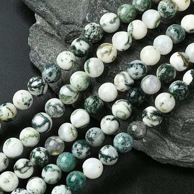 Натурального дерева агат бисер нитей G-K194-8mm-02-1