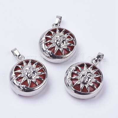 Природные красной яшмы подвески G-K234-C02-1