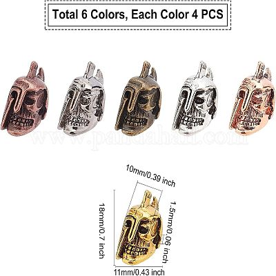 Сплавочные овальные бусины тибетского стиля  PALLOY-FH0001-20-1