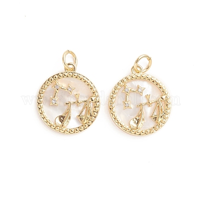 Латунные микро проложить кубического циркония подвески ZIRC-E164-36B-G-1