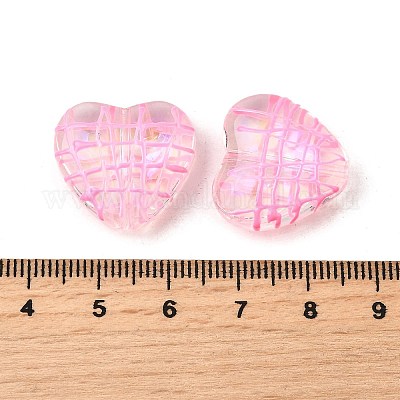 Прозрачные стеклянные эмалевые бусины GLAA-S388-01B-1