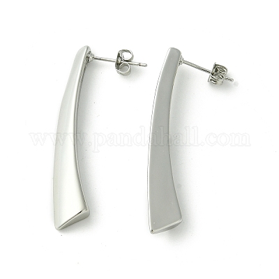 Латунь серьги стержня EJEW-C072-04P-1