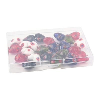 24шт 5 цвета стеклянные бусины Миллефиори ручной работы LAMP-FS0001-36-1