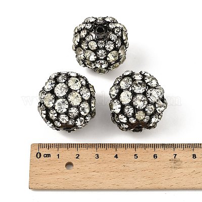 Латунные бусины со стразами  RB-J023-1