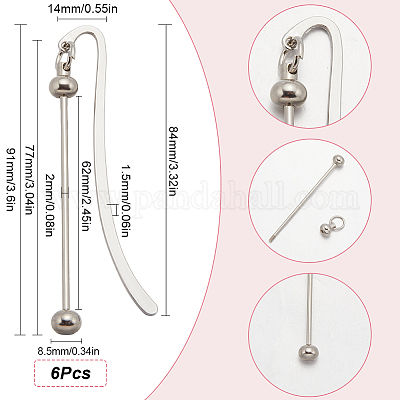 Закладки из сплава 6 шт. AJEW-SC0003-28-1
