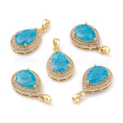 Позолоченная латунь с микропаве из прозрачного кубического циркония ZIRC-F123-01E-1