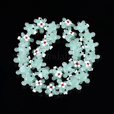 Нити бугорчатых бусин ручной работы в технике лэмпворк LAMP-T021-25G-1