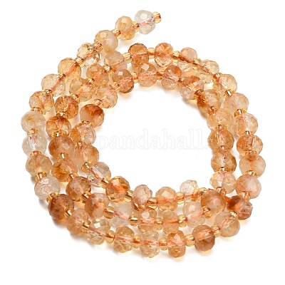 Природный цитрин бисер нитей G-L634-E02-03-1
