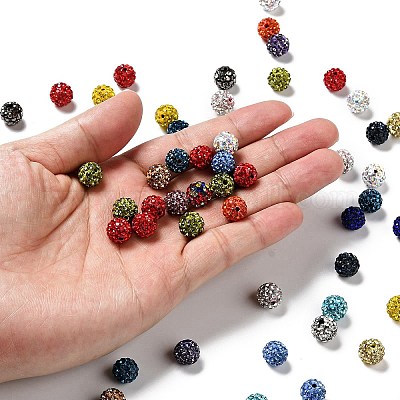 Стекло горный хрусталь глина проложит круглые бусины RB-K045-10mm-M-1