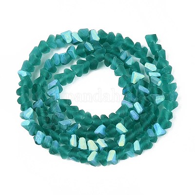 Матовые прозрачные стеклянные бусины GLAA-N054-4mm-09-1