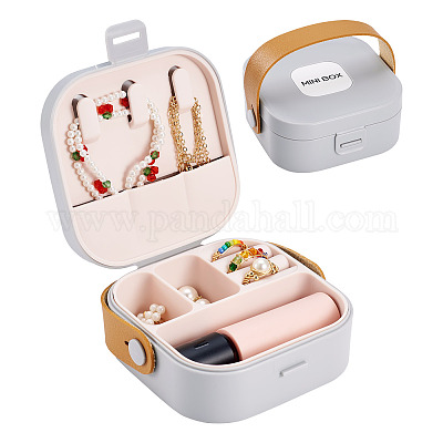 Квадратная коробка для набора ювелирных изделий из искусственной кожи AJEW-TAC0014-13D-1