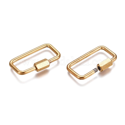 Брелоки с винтовым карабином из нержавеющей стали 304 X-STAS-K195-01G-1