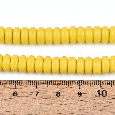 Непрозрачные с напылением стеклянные бусины GLAA-ZX008-8mm-18K-1