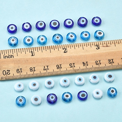 72 шт. 3-цветные бусины ручной работы от сглаза LAMP-FS0001-20-1