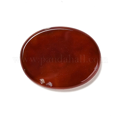 24h резные натуральные сердоликовые плоские овальные карманные пальмовые камни DIY-XCP0003-62-1