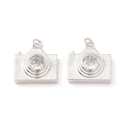 Латунные микропаве прозрачные подвески с фианитом X-ZIRC-P098-12P-1