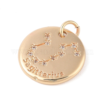 Латунь с подвесками из прозрачного кубического циркония KK-N256-24I-G-1