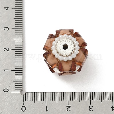 Прозрачные акриловые бусины CLAY-NH0003-04S-08-1