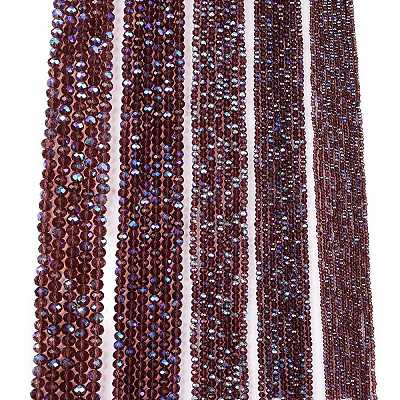 Стеклянные бусины с гальваническим покрытием  EGLA-A044-T1mm-L13-1