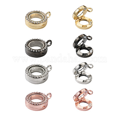 4шт 4 цвета сплава стекла хрустальные подвески со стразами PALLOY-TA0002-37-1