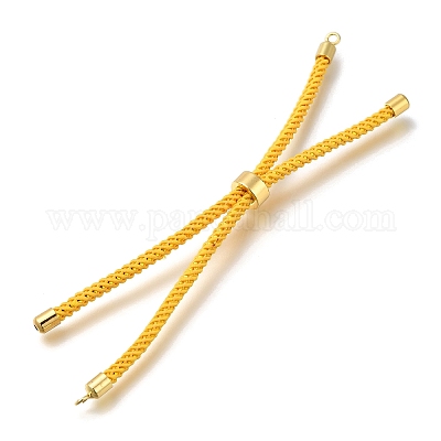 Изготовление браслета-слайдера из плетеного хлопкового шнура MAK-R001-01G-16-1