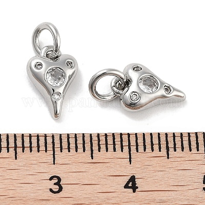 Латунные микро проложить кубического циркония подвески KK-C051-06P-01-1