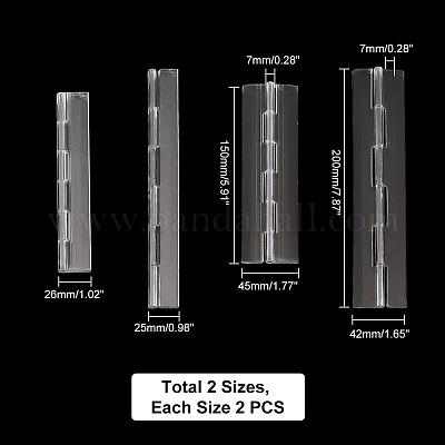 Ahademaker 4 шт. 2 стильные прозрачные акриловые петли FIND-GA0002-40-1
