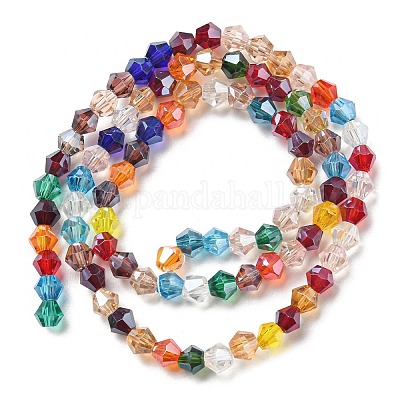 Прозрачные стеклянные бусины гальваническим пряди EGLA-A039-T2mm-A29-1