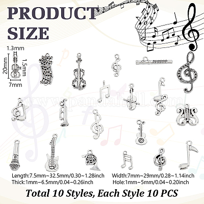 100 шт. 10 стиля подвески из сплава в тибетском стиле со стразами FIND-GA0007-03-1