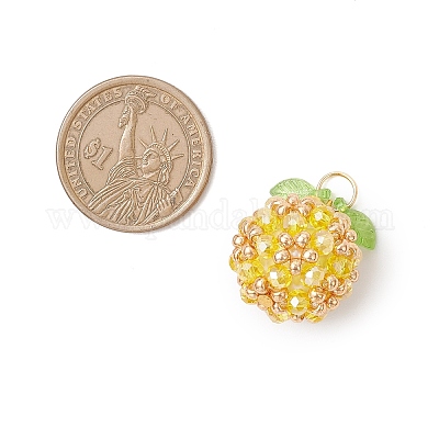 Подвески из акрила и стеклянных бусин PALLOY-MZ00880-02-1