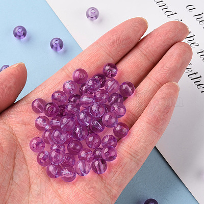 Прозрачные акриловые бусины&nbsp;MACR-S370-A8mm-740-1