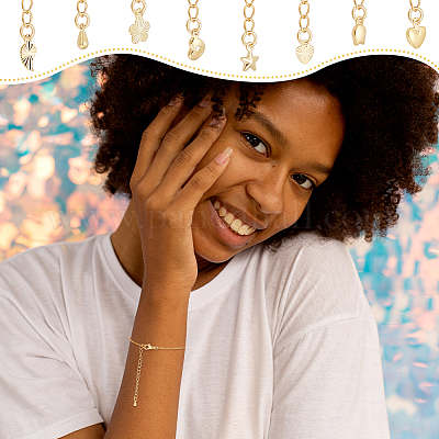 24 шт. 8 стиля латунных удлинителей цепи KK-GA0001-52G-1