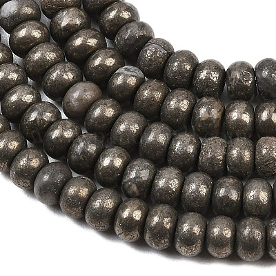 Природного пирита бисер нитей&nbsp;G-L647-D07-4x6mm-1