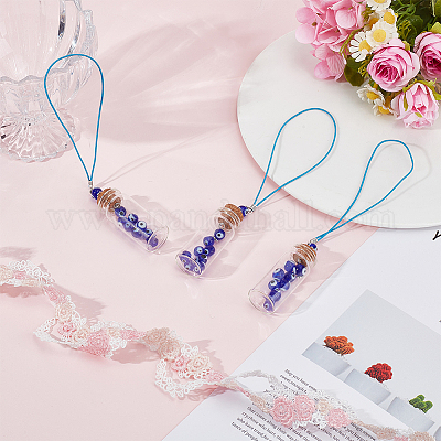 3шт стеклянная бутылка кулон украшение HJEW-DR00157-1